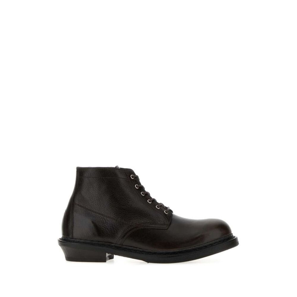 Our Legacy Men Dark Brown Leather Cortege Ankle Boots